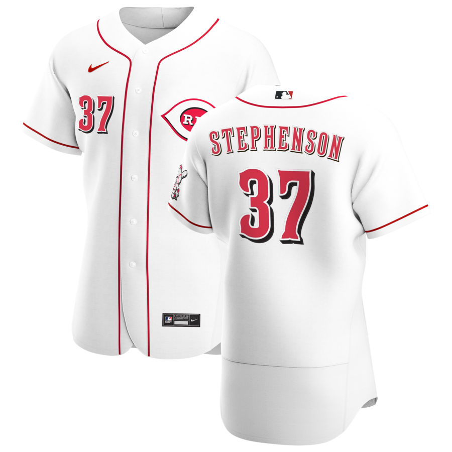 Cincinnati Reds #37 Tyler Stephenson Men Nike White Home 2020 Authentic Player MLB Jersey->cincinnati reds->MLB Jersey